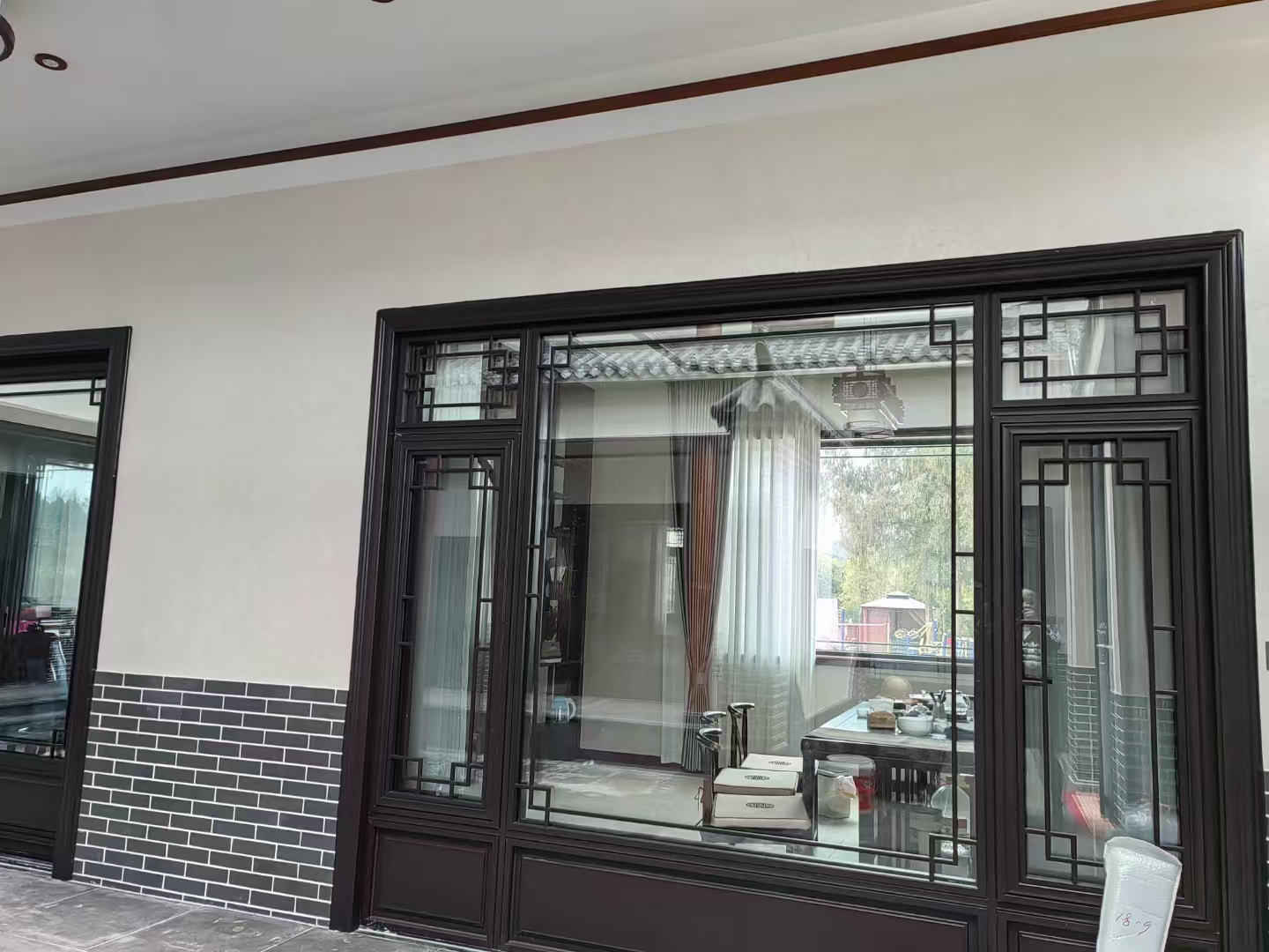 Chinese-Style Vintage Casement Window