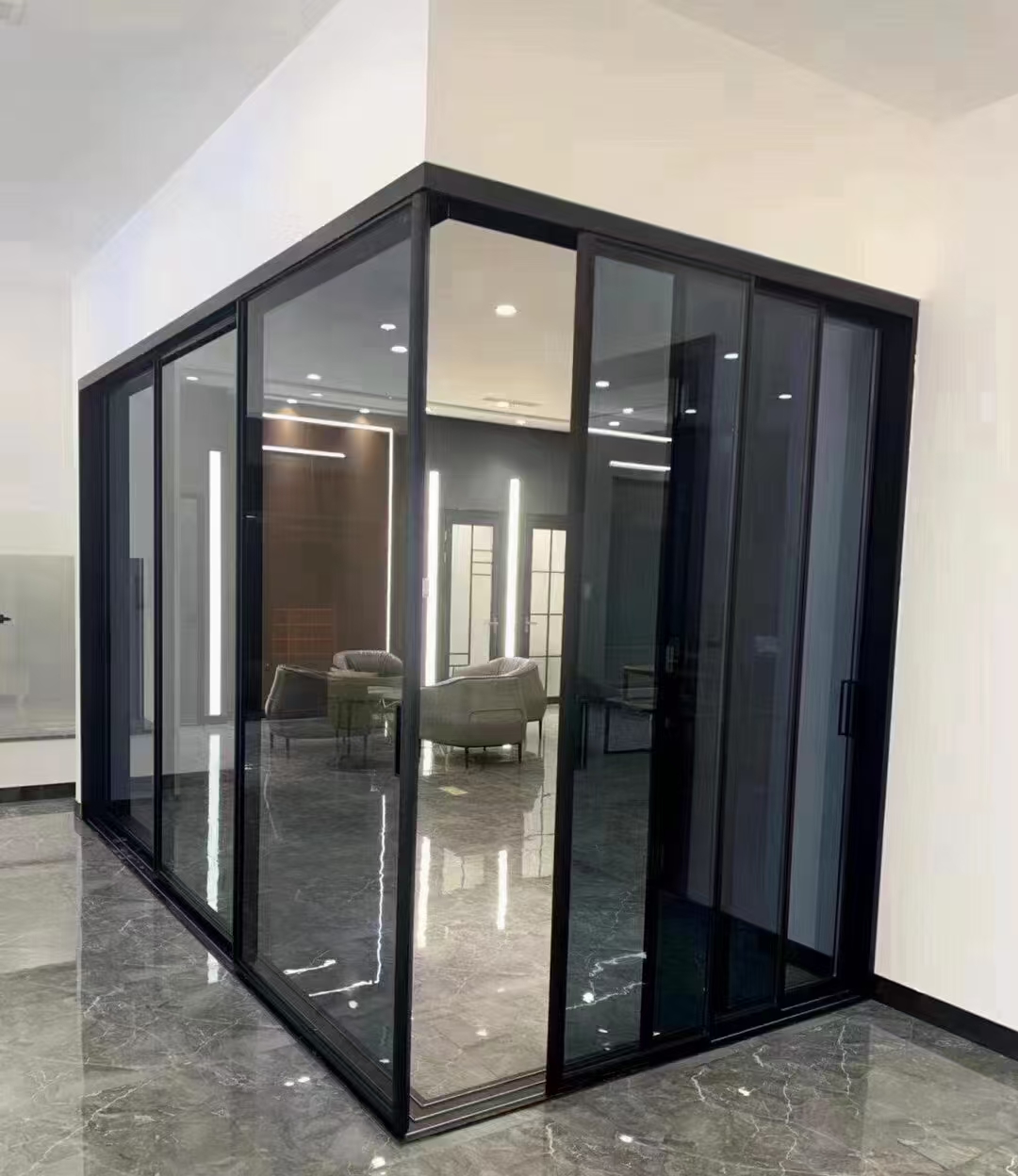 40 Series 3-Panel Synchro Sliding Door
